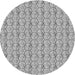 Square Patterned Platinum Silver Gray Rug, pat2589gry