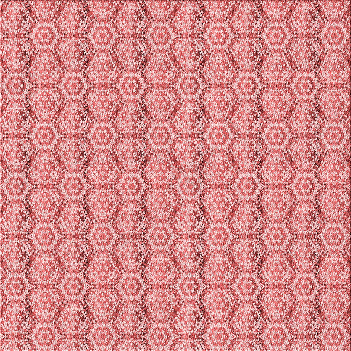 Round Patterned Pastel Pink Rug, pat2589rd