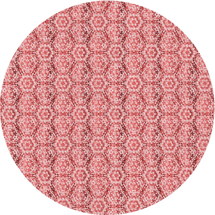 Square Patterned Pastel Pink Rug, pat2589rd