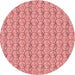 Square Patterned Pastel Pink Rug, pat2589rd