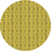 Square Patterned Bold Yellow Rug, pat2589yw