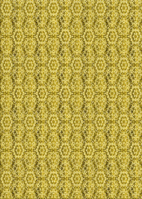 Machine Washable Transitional Bold Yellow Rug, wshpat2589yw