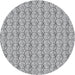 Sideview of Patterned Gray Novelty Rug, pat2589