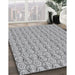 Patterned Gray Novelty Rug in Family Room, pat2589