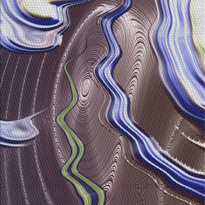 Patterned Dark Gray Novelty Rug, pat258