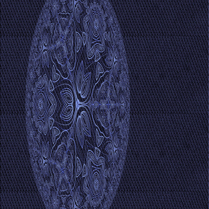 Patterned Black Rug, pat259blu