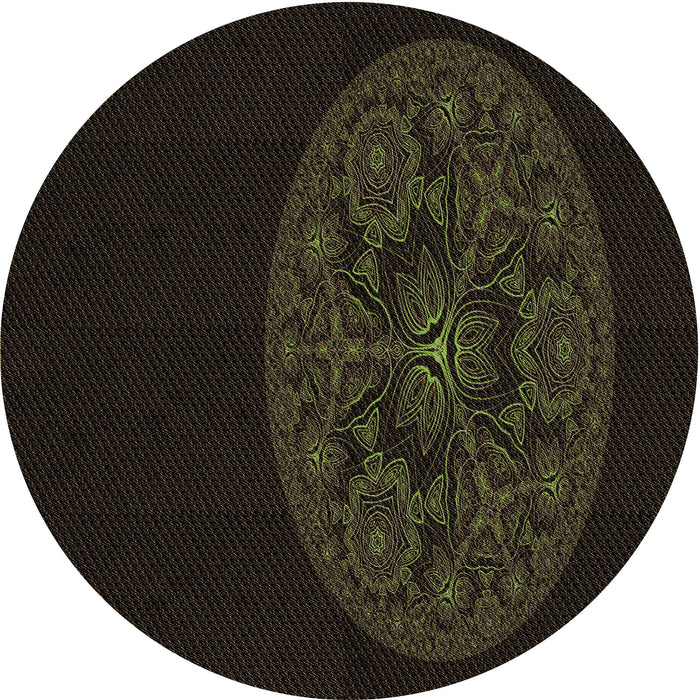 Square Patterned Milk Chocolate Brown Rug, pat259brn