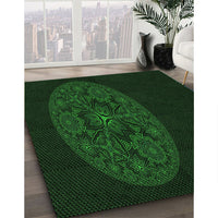 Patterned Green Rug, pat259grn