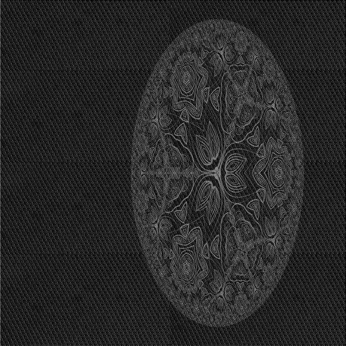 Square Patterned Black Rug, pat259gry