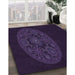 Machine Washable Transitional Purple Rug in a Family Room, wshpat259pur