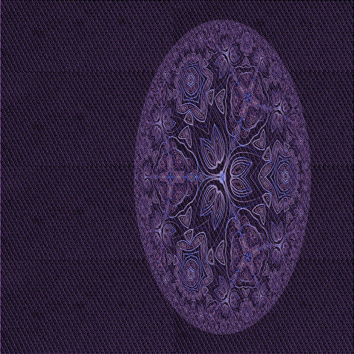 Round Patterned Purple Rug, pat259pur