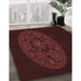 Machine Washable Transitional Chocolate Brown Rug in a Family Room, wshpat259rd