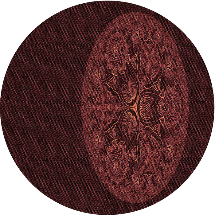 Square Machine Washable Transitional Chocolate Brown Rug in a Living Room, wshpat259rd