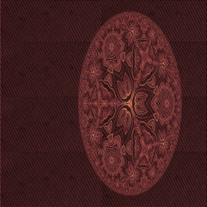Round Patterned Chocolate Brown Rug, pat259rd