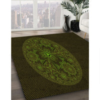 Patterned Black Rug, pat259yw