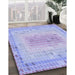 Machine Washable Transitional Purple Rug in a Family Room, wshpat2590blu