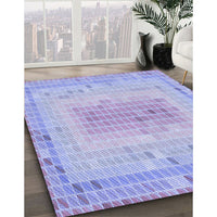 Patterned Purple Rug, pat2590blu