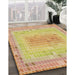 Machine Washable Transitional Chrome Gold Yellow Rug in a Family Room, wshpat2590brn