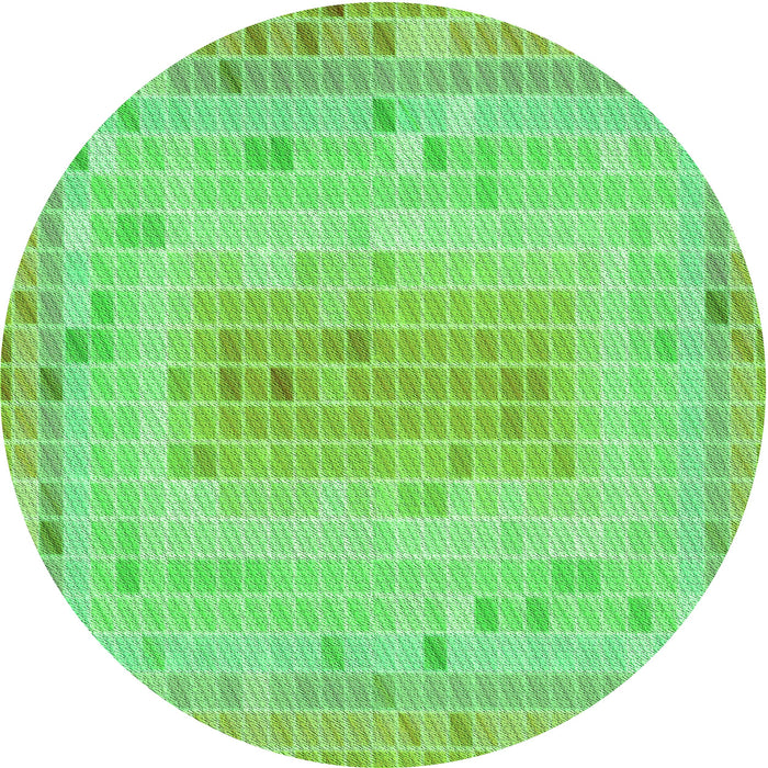 Square Machine Washable Transitional Emerald Green Rug in a Living Room, wshpat2590grn
