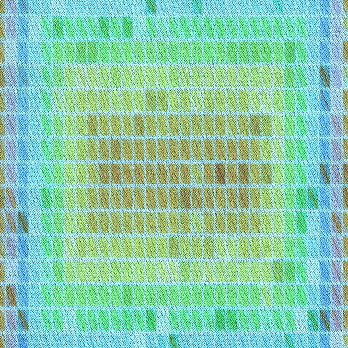 Patterned Turquoise Green Rug, pat2590lblu