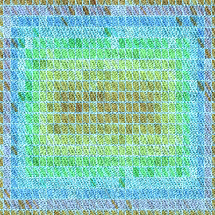 Round Patterned Turquoise Green Rug, pat2590lblu