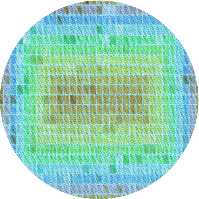 Square Machine Washable Transitional Turquoise Green Rug in a Living Room, wshpat2590lblu