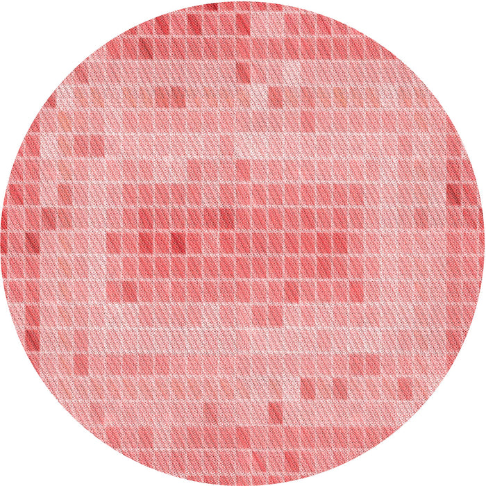 Square Patterned Pastel Pink Rug, pat2590rd