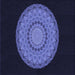 Round Patterned Night Blue Rug, pat2591blu