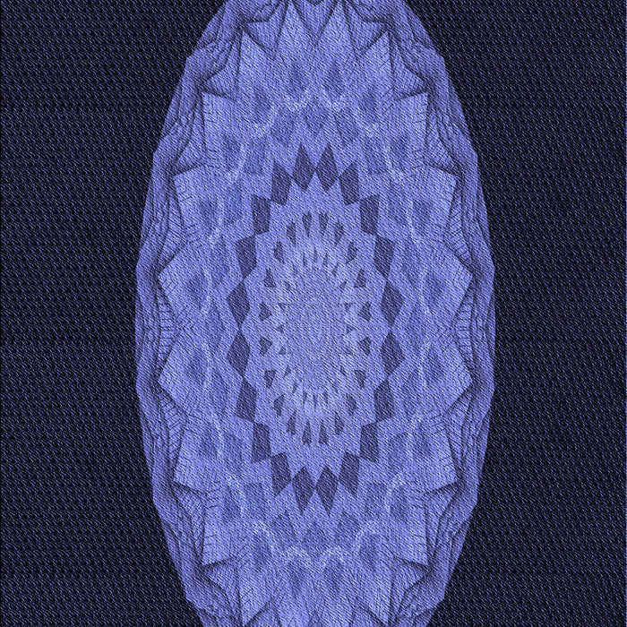 Patterned Night Blue Rug, pat2591blu