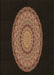 Patterned Sienna Brown Rug, pat2591brn