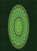 Patterned Dark Lime Green Rug, pat2591grn