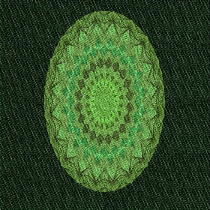 Round Machine Washable Transitional Dark Lime Green Rug, wshpat2591grn