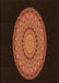 Patterned Mahogany Brown Rug, pat2591org