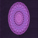 Round Patterned Dark Orchid Purple Rug, pat2591pur