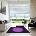 Machine Washable Transitional Dark Orchid Purple Rug in a Kitchen, wshpat2591pur