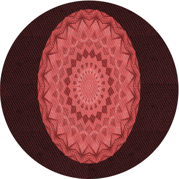 Square Patterned Red Rug, pat2591rd