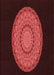 Machine Washable Transitional Red Rug, wshpat2591rd