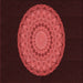 Round Patterned Red Rug, pat2591rd