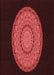 Patterned Red Rug, pat2591rd