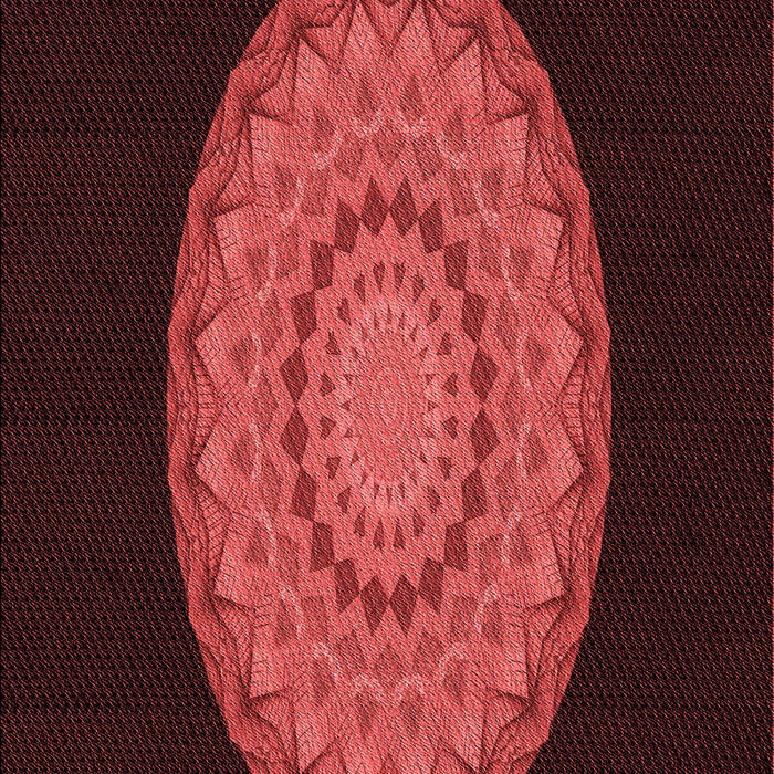 Patterned Red Rug, pat2591rd