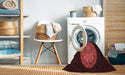 Machine Washable Transitional Red Rug in a Washing Machine, wshpat2591rd