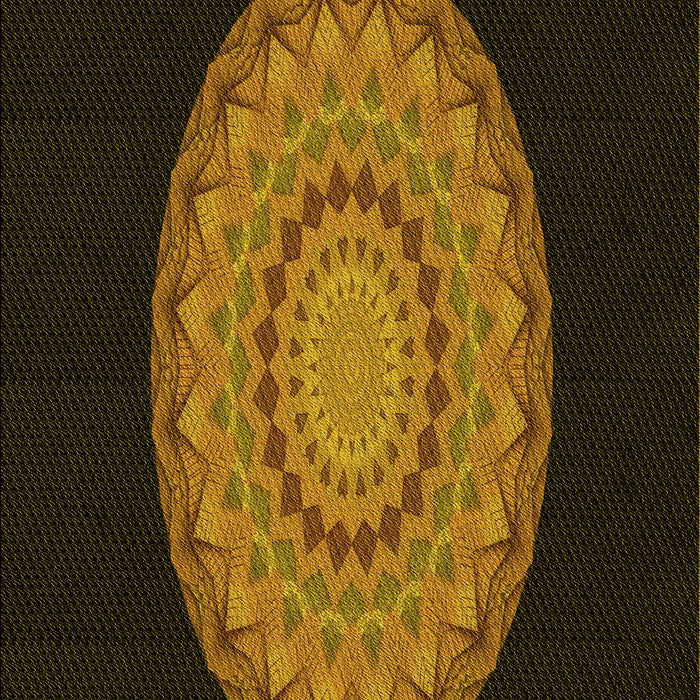 Patterned Black Brown Rug, pat2591yw