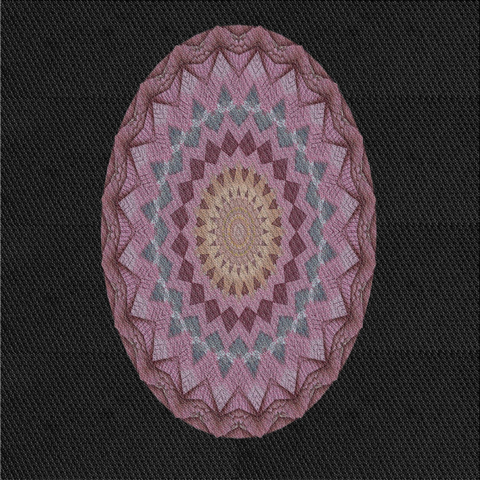 Square Patterned Mauve Taupe Purple Novelty Rug, pat2591