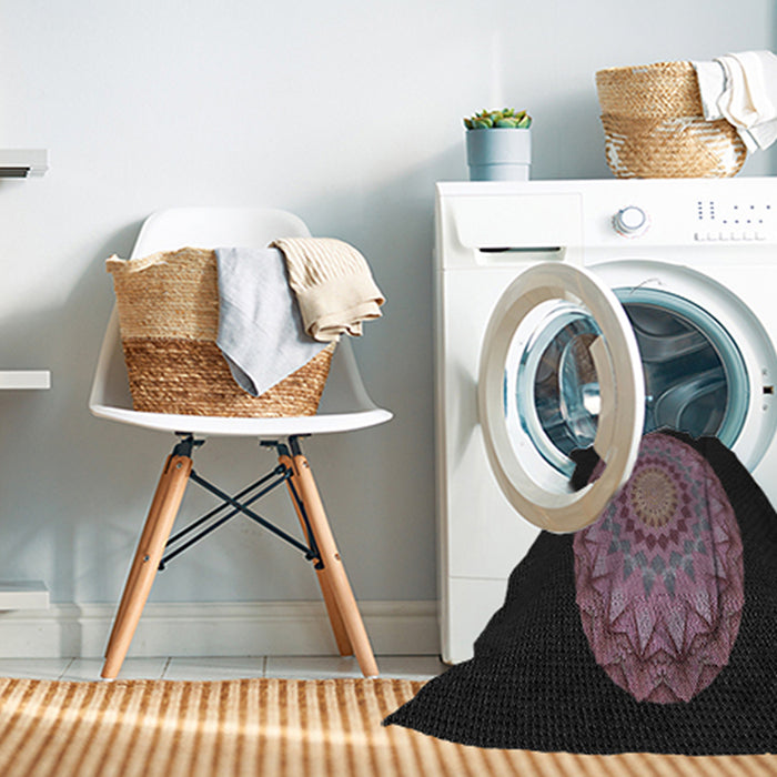 Machine Washable Transitional Mauve Taupe Purple Rug in a Washing Machine, wshpat2591