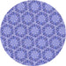 Square Patterned Purple Mimosa Purple Rug, pat2592blu