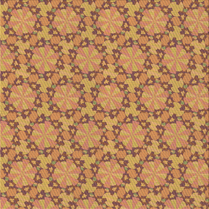 Round Patterned Red Rug, pat2592brn