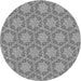 Square Machine Washable Transitional Smokey Gray Rug in a Living Room, wshpat2592gry