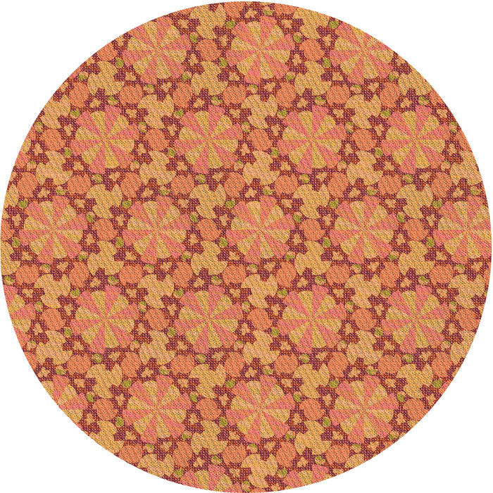 Square Machine Washable Transitional Orange Rug in a Living Room, wshpat2592org
