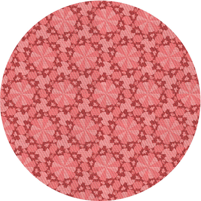 Square Patterned Ruby Red Rug, pat2592rd