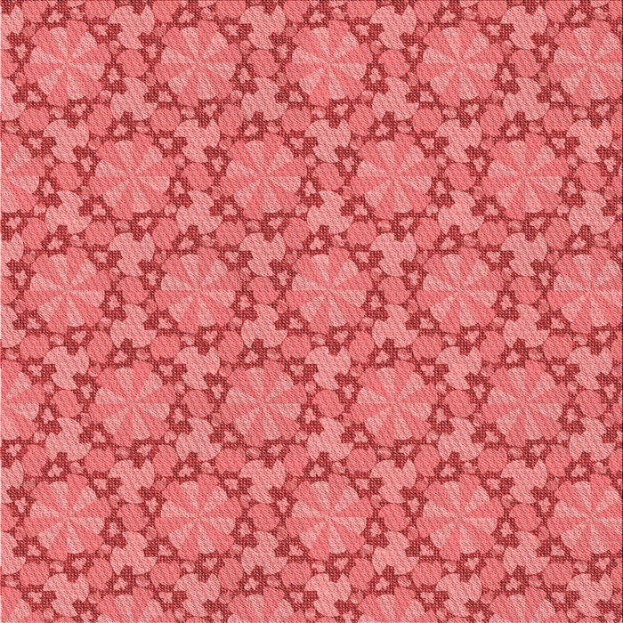 Round Patterned Ruby Red Rug, pat2592rd